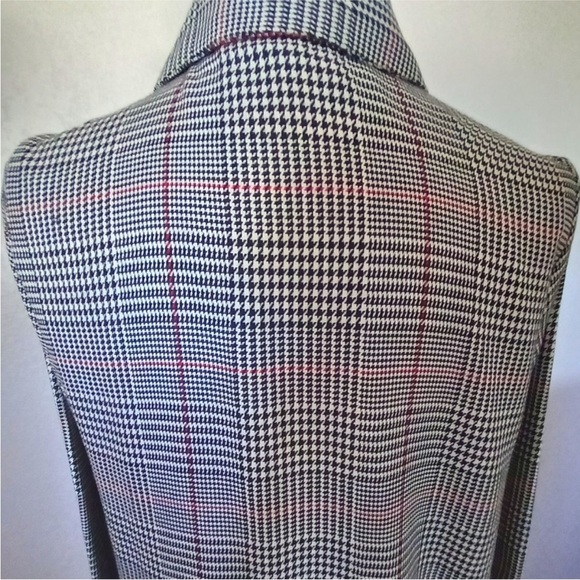 ZARA Black and White Houndstooth Collared Shift Dress - Picture 8 of 14